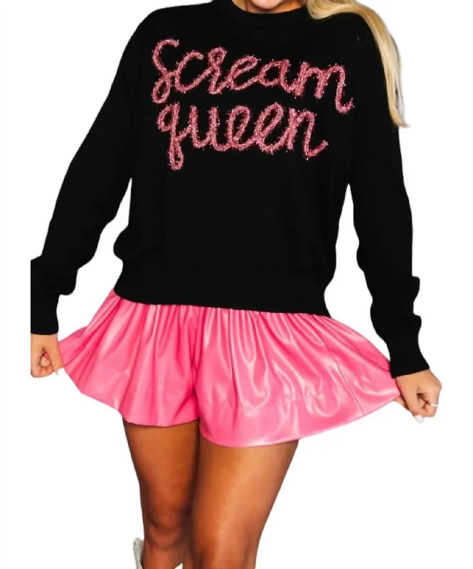 Scream Queen Sweater In Black