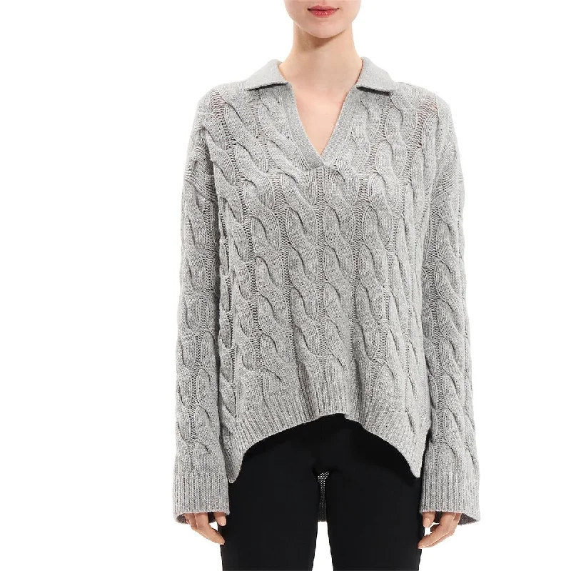 Theory Womens KARENIA Wool Cashmere V-Neck Sweater