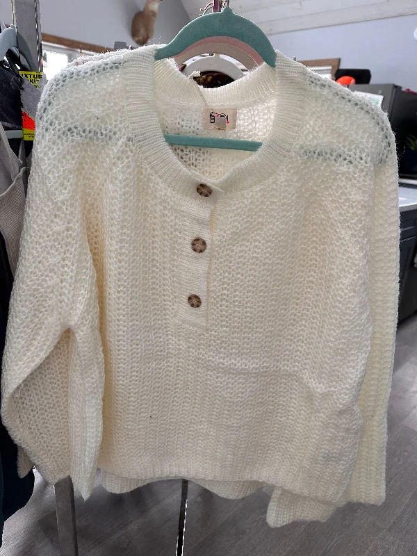 White Button Sweater