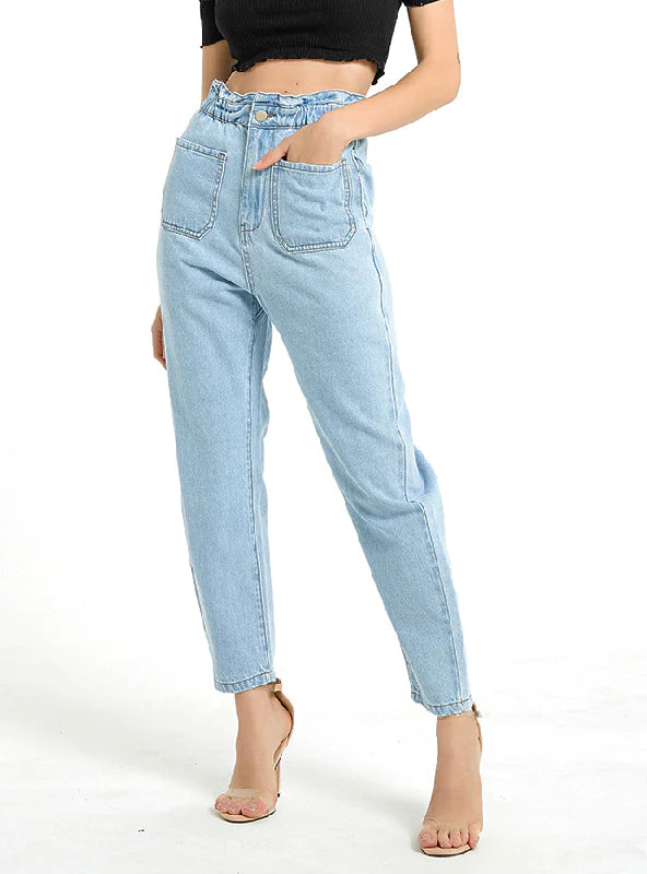 HIGH LOOSE WIDE LEGS HAREM PANTS JEANS