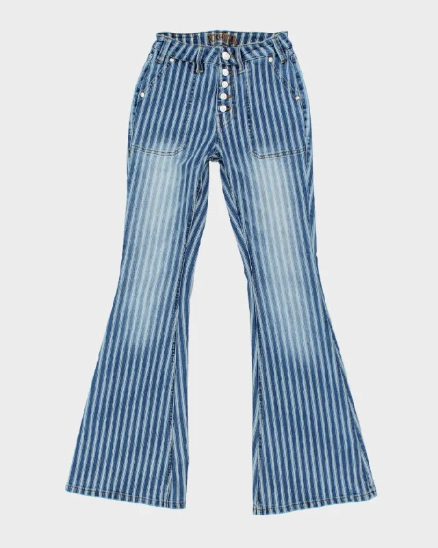 Y2k 00s Rock & Roll Stripe Jeans - W24 L32